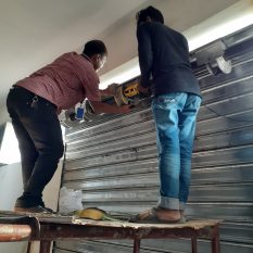 Automatic Electric Rolling Shutter, erection work